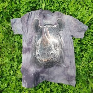 The Mountain Tees Short, Size large,Gray/Puple